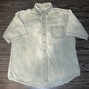Mens Woolrich Short Sleeve Button Up